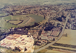 1970 Holzhandlung Luftbild
