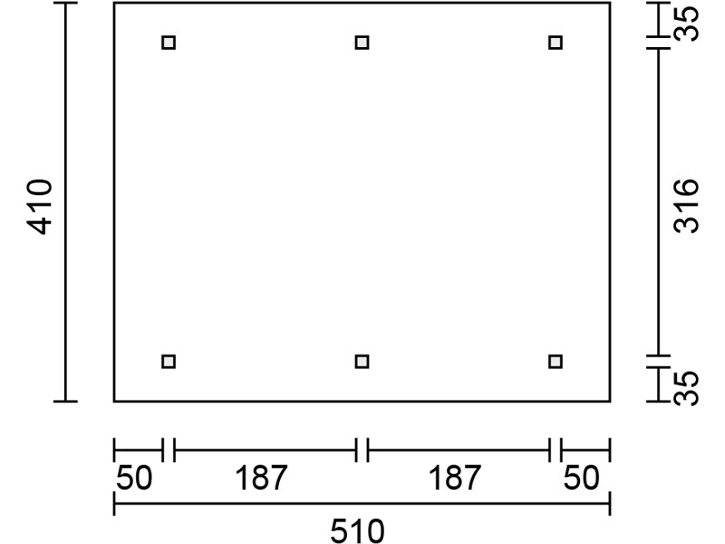 SC 410 x 510 cm Fichte KVH - Grundriss