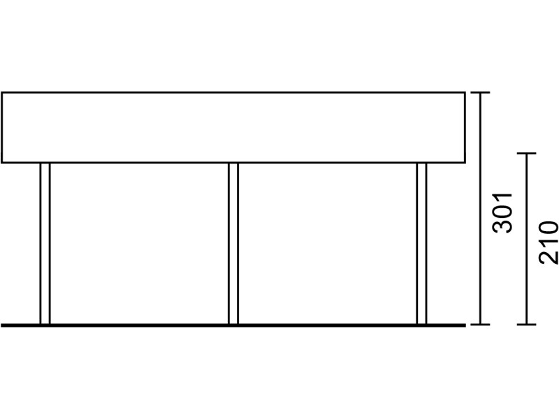 SC 410 x 600 cm Fichte KVH - Seitenansicht