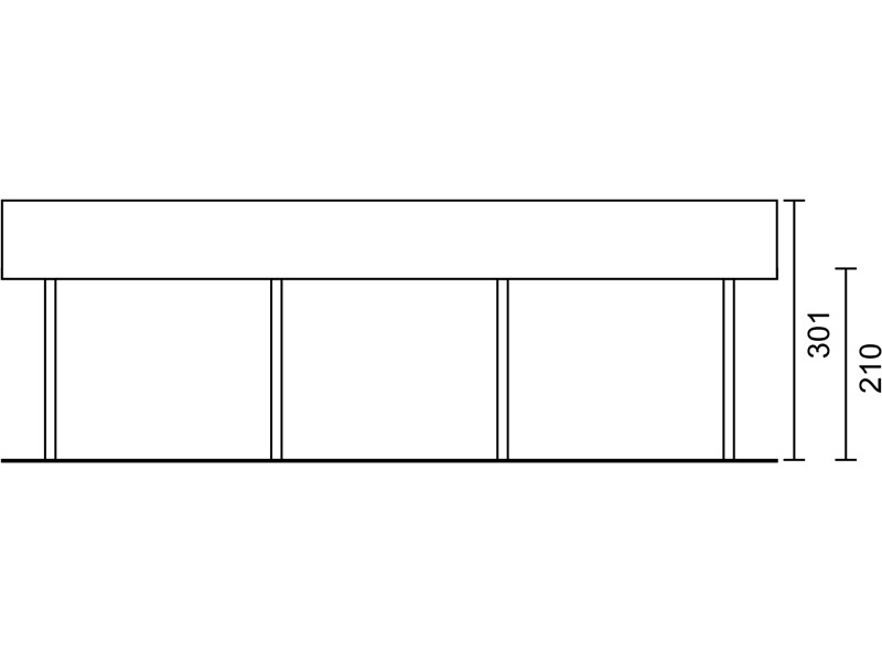 SC 410 x 900 cm Fichte KVH - Seitenansicht