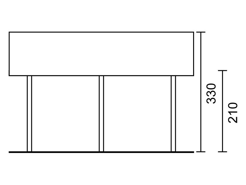 SC 510 x 510 cm Douglasie - Seitenansicht