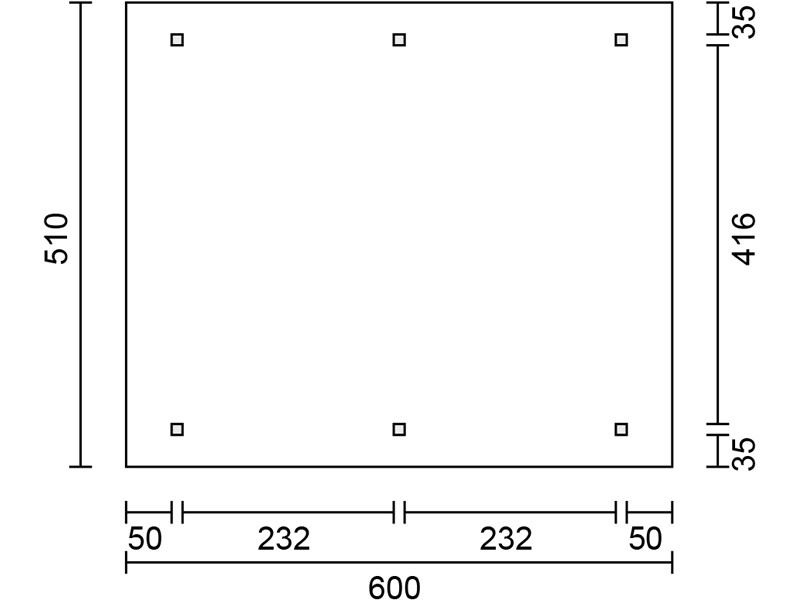 SC 510 x 600 cm Fichte KVH - Grundriss