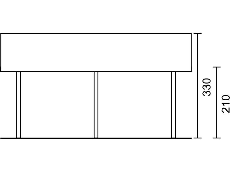 SC 510 x 600 cm Fichte KVH - Seitenansicht