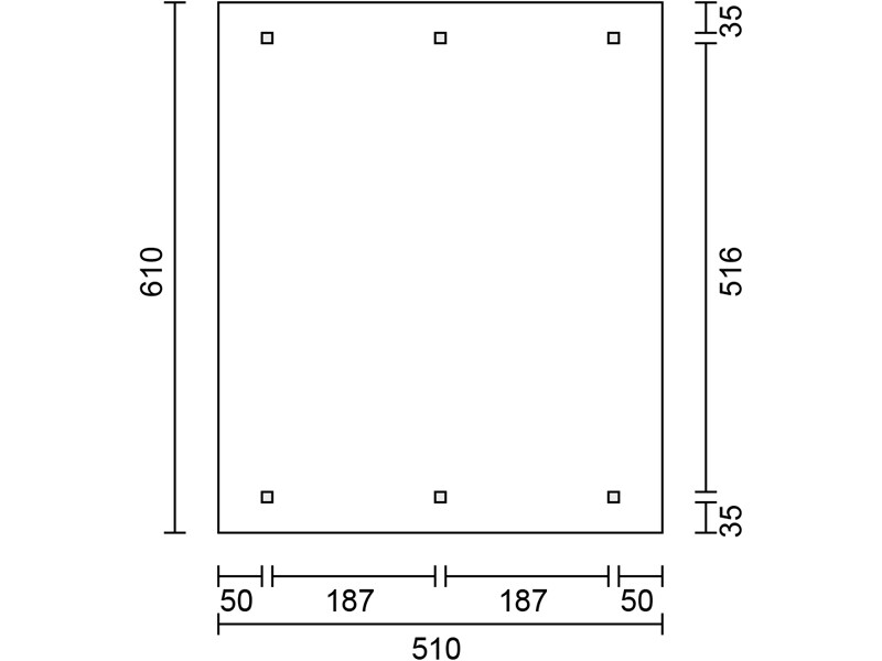 SC 610 x 510 cm Douglasie - Grundriss