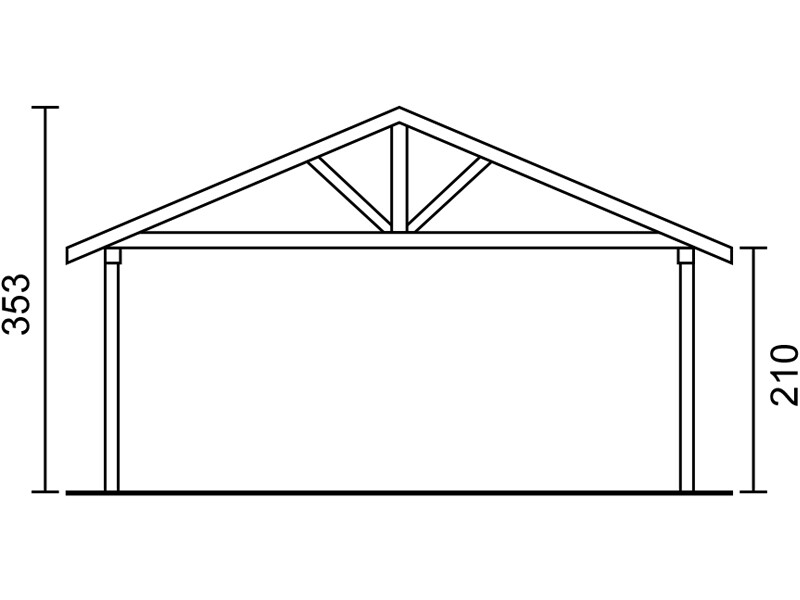 SC 610 x 510 cm Douglasie - Vorderansicht