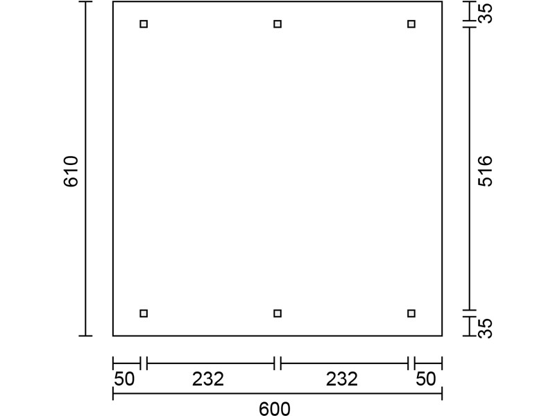 SC 610 x 600 cm Douglasie - Grundriss