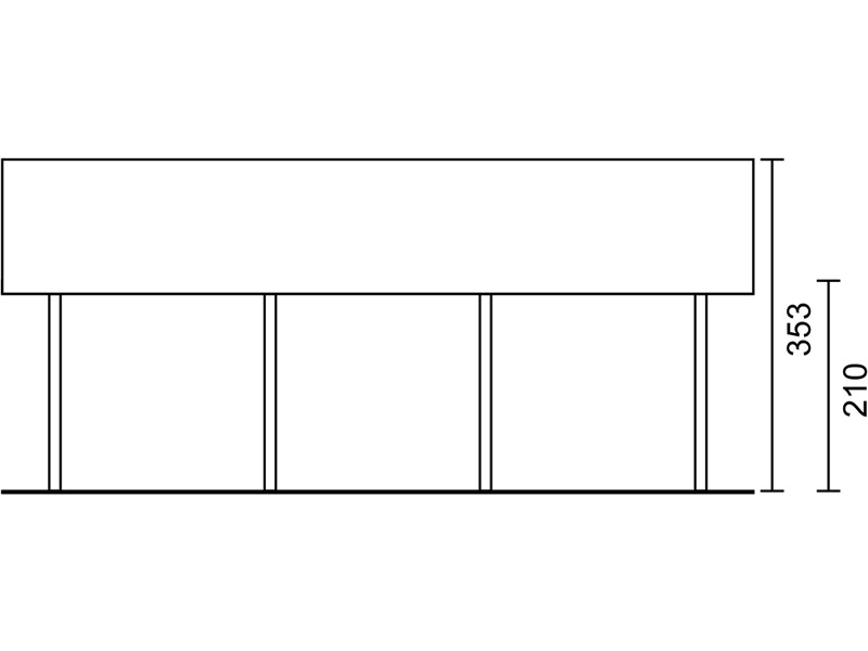 SC 610 x 800 cm Fichte KVH - Seitenansicht