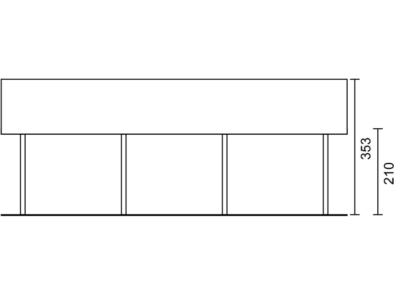 SC 610 x 900 cm Fichte KVH - Seitenansicht